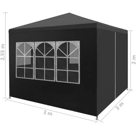 GROSMONDE 3 X 3 M Tente De Réception Anthracite 4 GROSMONDE 3 X 3 M Tente De Réception Anthracite – Image 2