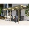 Pergola Carport Adossée WEKA 671 T3 - Naturel -Pergola Soldes 54892736 1