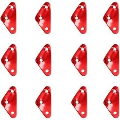 LANGRAY 12pcs Tendeur De Corde Tendeur Camping En Alliage D'Aluminium Crochet Ajusteur De Corde Durable Antidérapant Pour Tente Bâche Randonnée Camping Rouge