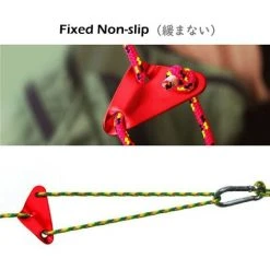 LANGRAY 12pcs Tendeur De Corde Tendeur Camping En Alliage D'Aluminium Crochet Ajusteur De Corde Durable Antidérapant Pour Tente Bâche Randonnée Camping Rouge -Pergola Soldes 54903679 4