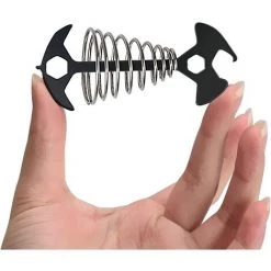 LANGRAY 10pcs Tendeurs De Corde De Tente En Alliage D'aluminium Réglable, Piquets D'ancrage En Forme De Poisson Avec Mousqueton Pour Tente De Camping Avec Boucle à Ressort, Boucle De Corde à Vent Noir 11 LANGRAY 10pcs Tendeurs De Corde De Tente En Alliage D'aluminium Réglable, Piquets D'ancrage En Forme De Poisson Avec Mousqueton Pour Tente De Camping Avec Boucle à Ressort, Boucle De Corde à Vent Noir -Pergola Soldes 54903684 5