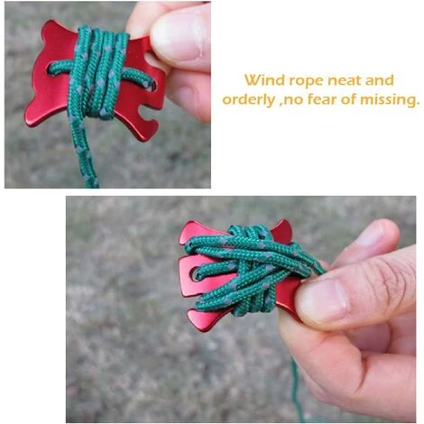 ZHUOXUAN Tendeur De Corde En Alliage D'Aluminium Camping Tendeur Crochet Ajusteur De Corde Durable Antidérapant Tente Bâche Randonnée Camping (12pcs) 6 ZHUOXUAN Tendeur De Corde En Alliage D'Aluminium Camping Tendeur Crochet Ajusteur De Corde Durable Antidérapant Tente Bâche Randonnée Camping (12pcs) – Image 4