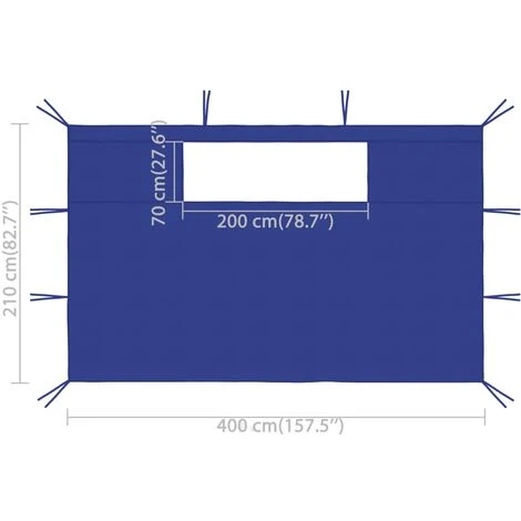 Topdeal Parois Latérales De Belvédère Avec Fenêtres 2 Pcs Bleu FF3070426_FR 7 Topdeal Parois Latérales De Belvédère Avec Fenêtres 2 Pcs Bleu FF3070426_FR – Image 5