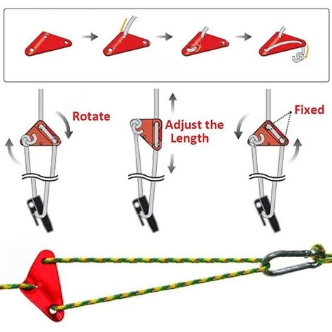 ENLENK Tendeur De Corde Camping, 20 Pieces 3 Trous Alliage D’Aluminium Ajusteur De Corde Tendeur D'Alliage Pour Tente Camping Bâche Randonnée, 45 X 25 X 2,3 Mm, (Rouge) 4 ENLENK Tendeur De Corde Camping, 20 Pieces 3 Trous Alliage D’Aluminium Ajusteur De Corde Tendeur D'Alliage Pour Tente Camping Bâche Randonnée, 45 X 25 X 2,3 Mm, (Rouge) – Image 2