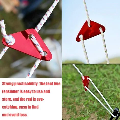 ENLENK Tendeur De Corde Camping, 20 Pieces 3 Trous Alliage D’Aluminium Ajusteur De Corde Tendeur D'Alliage Pour Tente Camping Bâche Randonnée, 45 X 25 X 2,3 Mm, (Rouge) 5 ENLENK Tendeur De Corde Camping, 20 Pieces 3 Trous Alliage D’Aluminium Ajusteur De Corde Tendeur D'Alliage Pour Tente Camping Bâche Randonnée, 45 X 25 X 2,3 Mm, (Rouge) – Image 3