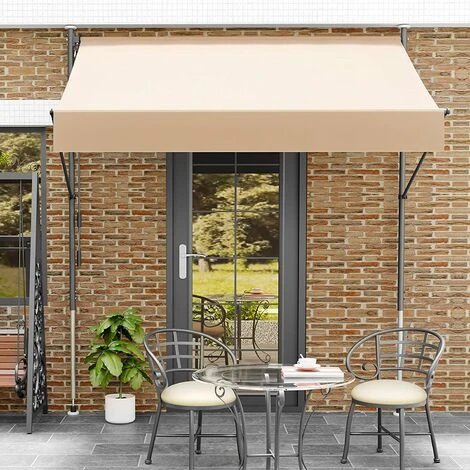 Gizcam Auvent Rétractable, Store Balcon En Métal Et Polyester, Résistant Aux UV Et à L'eau, Hauteur Réglable, Avec Manivelle, Sans Perçage, 300 X 150 Cm, Kaki 7 Gizcam Auvent Rétractable, Store Balcon En Métal Et Polyester, Résistant Aux UV Et à L'eau, Hauteur Réglable, Avec Manivelle, Sans Perçage, 300 X 150 Cm, Kaki – Image 5
