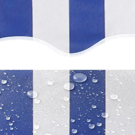 Gizcam Store Banne Manuel Rétractable 200 X 120 Cm Inclinaison Réglable Installation Rapide Métal Alu Polyester Bleu Et Blanc 6 Gizcam Store Banne Manuel Rétractable 200 X 120 Cm Inclinaison Réglable Installation Rapide Métal Alu Polyester Bleu Et Blanc – Image 4