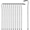 QERSTA 12 Pcs Piquets De Tente, 18 Cm Sardines Camping En Forme De Point D'Interrogation Aluminium Crochets De Tente Metal Pour Pique-Nique Camping Randonnée Pêche (Argent) -Pergola Soldes 55311514 1