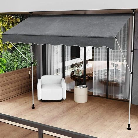 Dripex Store Banne Manuel Rétractable 250 X 120 Cm, Auvent De Terasse Hauteur Et Inclinaison Réglable Sans Perçage Imperméable Résistant UV En Polyester Pour Balcon Jardin Terrasse Patio 3 Dripex Store Banne Manuel Rétractable 250 X 120 Cm, Auvent De Terasse Hauteur Et Inclinaison Réglable Sans Perçage Imperméable Résistant UV En Polyester Pour Balcon Jardin Terrasse Patio