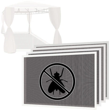 FRANKYSTAR Jeu De 4 Moustiquaires En PVC Pour Gazebo De Jardin 3x4 Mt. Jeu De 4 Moustiquaires De Rechange Pour Gazebo De Jardin. 350x200h Cm 3 FRANKYSTAR Jeu De 4 Moustiquaires En PVC Pour Gazebo De Jardin 3x4 Mt. Jeu De 4 Moustiquaires De Rechange Pour Gazebo De Jardin. 350x200h Cm