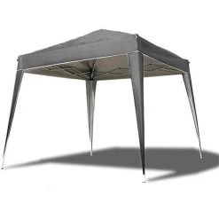 URBAN LIVING Gazebo De Jardin Extérieur Tente De Réception Pliable Anthracite Terrasse 3x3x2.5 M