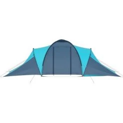 LITZEE Tente De Camping 6 Personnes Bleu Et Bleu Clair # -Pergola Soldes 55637754 4