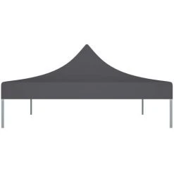 INLIFE Toit De Tente De Réception Toile De Rechange Pour Pavillon Tonnelle Tente 4x3 Mpolyester Haute Densité 270 G/m² Anthracite -Pergola Soldes 55638808 4