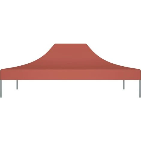 INLIFE Toit De Tente De Réception 4x3 M Terre Cuite 270 G/m² 5 INLIFE Toit De Tente De Réception 4x3 M Terre Cuite 270 G/m² – Image 3