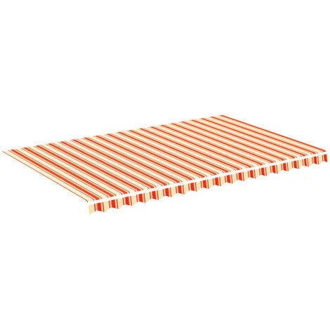 INLIFE Tissu De Remplacement Pour Auvent Jaune Et Orange 5x3 M 4 INLIFE Tissu De Remplacement Pour Auvent Jaune Et Orange 5x3 M – Image 2