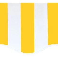 INLIFE Tissu De Remplacement Pour Auvent Jaune Et Blanc 4x3,5 M -Pergola Soldes 55639754 5