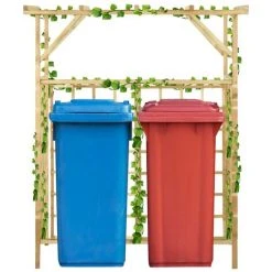 INLIFE Pergola De Jardin Pour Poubelles Doubles Bois De Pin Imprégné 8 INLIFE Pergola De Jardin Pour Poubelles Doubles Bois De Pin Imprégné -Pergola Soldes 55639772 2