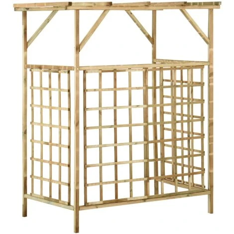 INLIFE Pergola De Jardin Pour Poubelles Doubles Bois De Pin Imprégné 7 INLIFE Pergola De Jardin Pour Poubelles Doubles Bois De Pin Imprégné – Image 5
