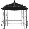 INLIFE Belvédère 300 X 290 Cm Anthracite Rond 1 INLIFE Belvédère 300 X 290 Cm Anthracite Rond -Pergola Soldes 55641198 1