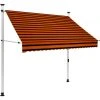 INLIFE Auvent Manuel Rétractable 200 Cm Orange Et Marron 2 INLIFE Auvent Manuel Rétractable 200 Cm Orange Et Marron -Pergola Soldes 55641312 1