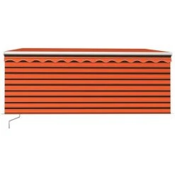 INLIFE Auvent Rétractable Manuel Avec Store 3x2,5 M Orange Et Marron -Pergola Soldes 55641973 4