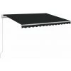 INLIFE Auvent Manuel Rétractable 450x350 Cm Anthracite -Pergola Soldes 55642053 1