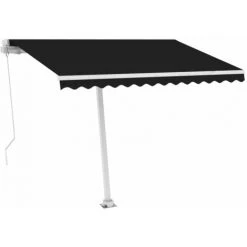 INLIFE Auvent Manuel Rétractable Sur Pied 300x250 Cm Anthracite -Pergola Soldes 55642073 3