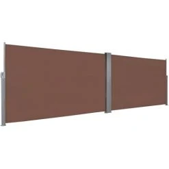 INLIFE Auvent Latéral Rétractable 160 X 600 Cm Marron -Pergola Soldes 55642183 3