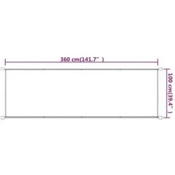 INLIFE Auvent Vertical Taupe 100x360 Cm Tissu Oxford -Pergola Soldes 55642254 5