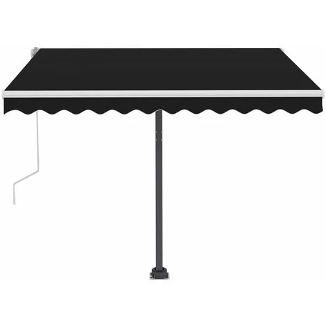 INLIFE Auvent Manuel Rétractable Avec LED 300x250 Cm Anthracite 7 INLIFE Auvent Manuel Rétractable Avec LED 300x250 Cm Anthracite – Image 5