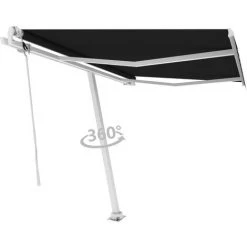 INLIFE Auvent Automatique Sur Pied 350x250 Cm Anthracite -Pergola Soldes 55642502 4