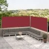 INLIFE Auvent Latéral Rétractable Rouge 117x600 Cm -Pergola Soldes 55643043 1