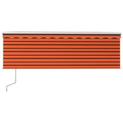 INLIFE Auvent Automatique Rétractable Et Store 4,5x3m Orange Et Marron -Pergola Soldes 55643120 4