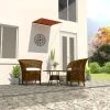 INLIFE Auvent Rétractable 100x150 Cm Orange Et Marron 2 INLIFE Auvent Rétractable 100x150 Cm Orange Et Marron -Pergola Soldes 55643217 1