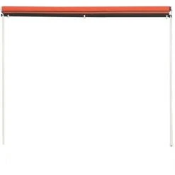 INLIFE Auvent Rétractable 100x150 Cm Orange Et Marron -Pergola Soldes 55643217 3