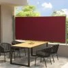 INLIFE Auvent Latéral Rétractable De Patio 140x300 Cm Rouge -Pergola Soldes 55643219 1