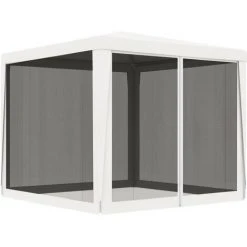 GROSMONDE 2,5x2,5 M Tente De Réception 4 Parois Latérales En Maille Blanc 9 GROSMONDE 2,5x2,5 M Tente De Réception 4 Parois Latérales En Maille Blanc -Pergola Soldes 55648861 3