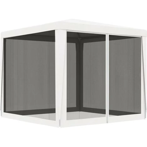 GROSMONDE 2,5x2,5 M Tente De Réception 4 Parois Latérales En Maille Blanc 5 GROSMONDE 2,5x2,5 M Tente De Réception 4 Parois Latérales En Maille Blanc – Image 3