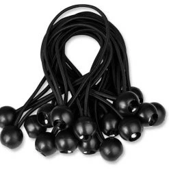 ILOVEMILAN 16 Pcs Tendeur De Bâche Tendeurs à Boule Tendeur élastique Tendeur En Caoutchouc Pour Bannière, Bâche, Pavillon, Tente, Rideaux Harnais D’Extension, Support De Bâchele,noir