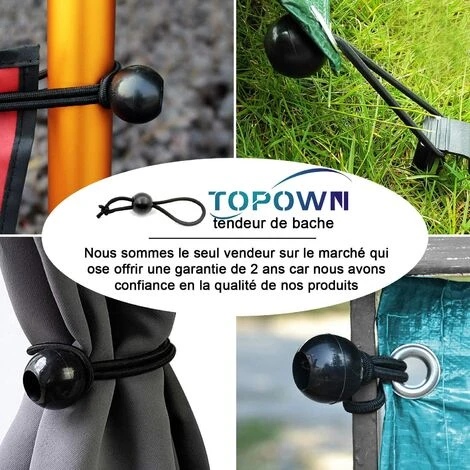ILOVEMILAN 16 Pcs Tendeur De Bâche Tendeurs à Boule Tendeur élastique Tendeur En Caoutchouc Pour Bannière, Bâche, Pavillon, Tente, Rideaux Harnais D’Extension, Support De Bâchele,noir 4 ILOVEMILAN 16 Pcs Tendeur De Bâche Tendeurs à Boule Tendeur élastique Tendeur En Caoutchouc Pour Bannière, Bâche, Pavillon, Tente, Rideaux Harnais D’Extension, Support De Bâchele,noir – Image 2