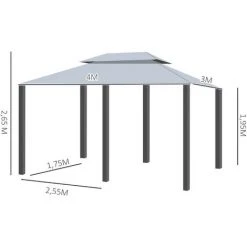 MH Tonnelle Barnum MING Grise -Pergola Soldes 55880772 3