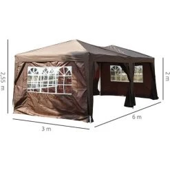 MH Tonnelle Barnum Pop-up STAN Chocolat -Pergola Soldes 55880820 3