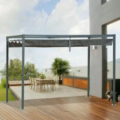 MH Pergola Rétractable LUNA Grise -Pergola Soldes 55880853 2