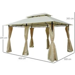 MH Tonnelle Barnum Style Colonial YVAN Crème 9 MH Tonnelle Barnum Style Colonial YVAN Crème -Pergola Soldes 55880854 3