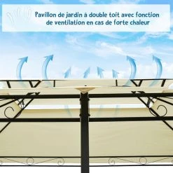 MH Tonnelle Barnum Style Colonial YVAN Crème 11 MH Tonnelle Barnum Style Colonial YVAN Crème -Pergola Soldes 55880854 5