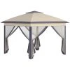 MH Tonnelle Barnum Pop-up VIKTOR Beige Et Grise -Pergola Soldes 55881076 1