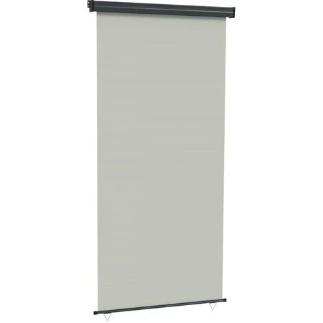 VidaXL Auvent Latéral De Balcon 117x250 Cm Gris - Gris 4 VidaXL Auvent Latéral De Balcon 117x250 Cm Gris - Gris – Image 2