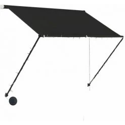 INLIFE Auvent Rétractable Avec LED 150x150 Cm Anthracite -Pergola Soldes 56253451 3