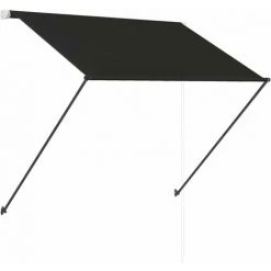 INLIFE Auvent Rétractable Avec LED 150x150 Cm Anthracite -Pergola Soldes 56253451 4