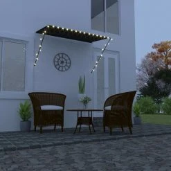INLIFE Auvent Rétractable Avec LED 250x150 Cm Anthracite 8 INLIFE Auvent Rétractable Avec LED 250x150 Cm Anthracite -Pergola Soldes 56253651 2
